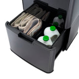 Cooks Professional Recycling Sensor Bin | 75L | 3 Compartments plus Food Caddy | Stainless Steel | Black and Copper