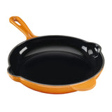 Cooks Professional Cast Iron Frying Pan | Orange