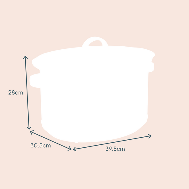 Cooks Professional 8L Slow Cooker | Black / Rose Gold