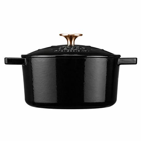 Cooks Professional 20cm Cast Iron Casserole | Black