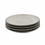 Cooks Professional Nordic Stoneware 20cm Side Plates | Set of 4 | Reactive Glaze | Grey