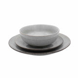 Cooks Professional Nordic Stoneware 20cm Side Plates | Set of 4 | Reactive Glaze | Grey