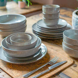 Cooks Professional Set of 4 Nordic Stoneware Dinner Plates | Grey