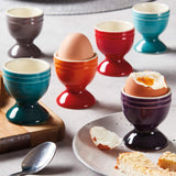 Cooks Professional 6 Piece Egg Cup Set | Made From Durable Stoneware | Multi-Colour