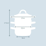 Cooks Professional 3 Tier Stainless Steel Steamer | 18cm