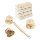 Cooks Professional Eco Cleaning Tools Set | Washing Up Brush and Sponge Set