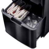 Cooks Professional Recycling Sensor Bin | 75L | 3 Compartments plus Food Caddy | Stainless Steel | Black