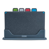Cooks Professional 4 Piece Index Chopping Board Set | Grey