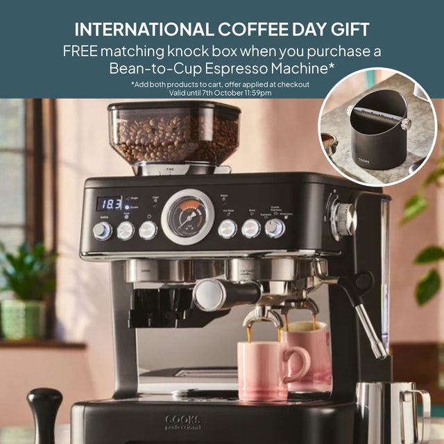 Cooks Professional Bean-to-Cup Espresso Machine | Satin Black