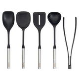 Cooks Professional 5 Piece Silicone Utensil Set with Stainless Steel Handles