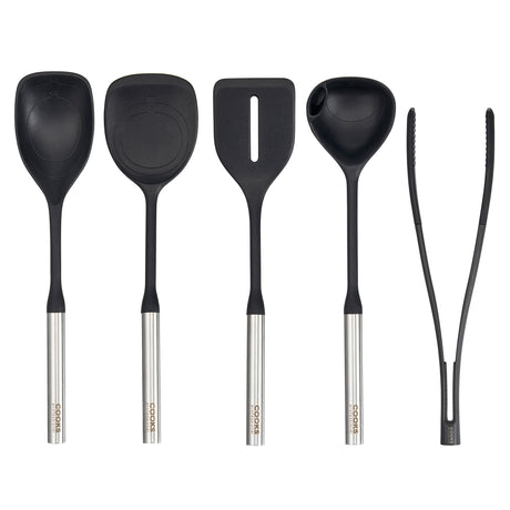 Cooks Professional 5 Piece Silicone Utensil Set with Stainless Steel Handles