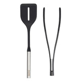 Cooks Professional 2 Piece Silicone Utensil Set with Stainless Steel Handles