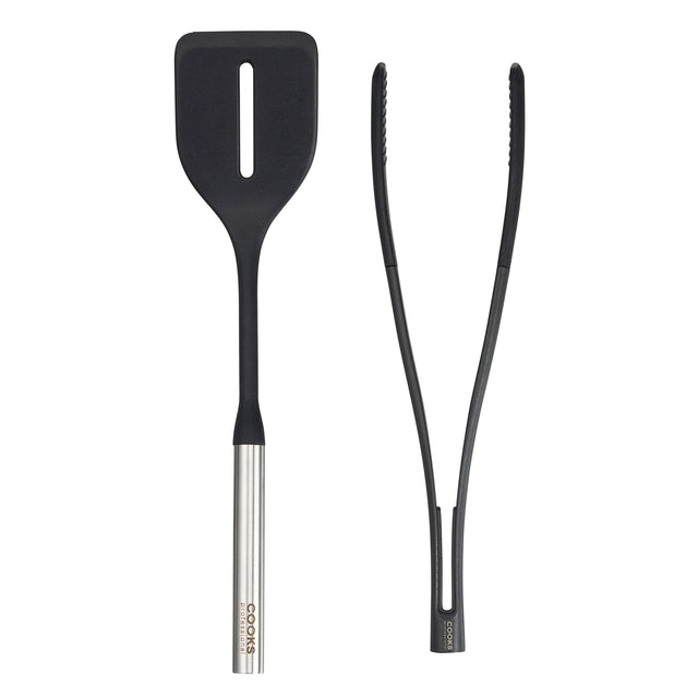 Cooks Professional 2 Piece Silicone Utensil Set with Stainless Steel Handles