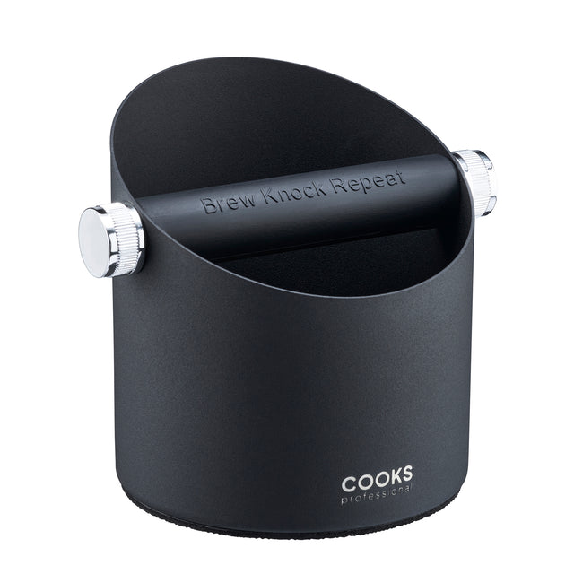 Cooks Professional Steel Espresso Knock Box | Black