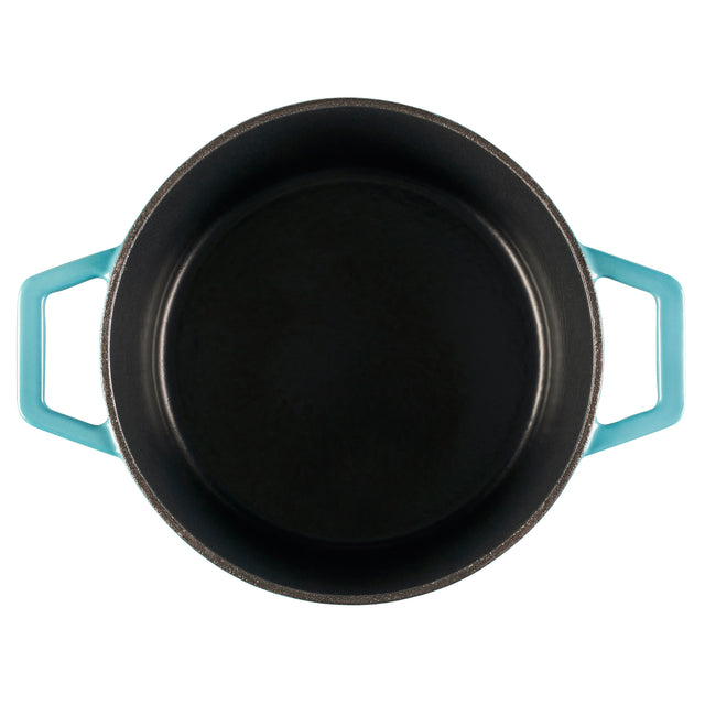 Cooks Professional Cast Iron Casserole 20cm | 2.8L Capacity | Enamelled Inside and Out | Graduated Green