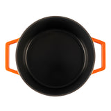 Cooks Professional Cast Iron Casserole Set of 2 | 26cm and 28cm | Enamelled Inside and Out | Graduated Orange