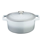 Cooks Professional Cast Iron Casserole 26cm | 5.8L Capacity | Enamelled Inside and Out | Graduated Grey