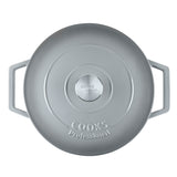 Cooks Professional Cast Iron Casserole 26cm | 5.8L Capacity | Enamelled Inside and Out | Graduated Grey