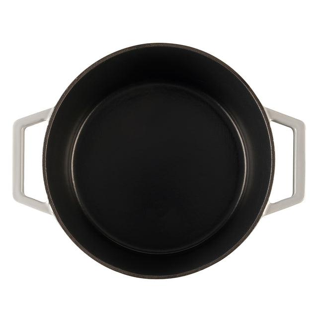 Cooks Professional Cast Iron Casserole 26cm | 5.8L Capacity | Enamelled Inside and Out | Graduated Grey
