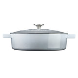 Cooks Professional 28cm Shallow Cast Iron Casserole | Graduated Grey