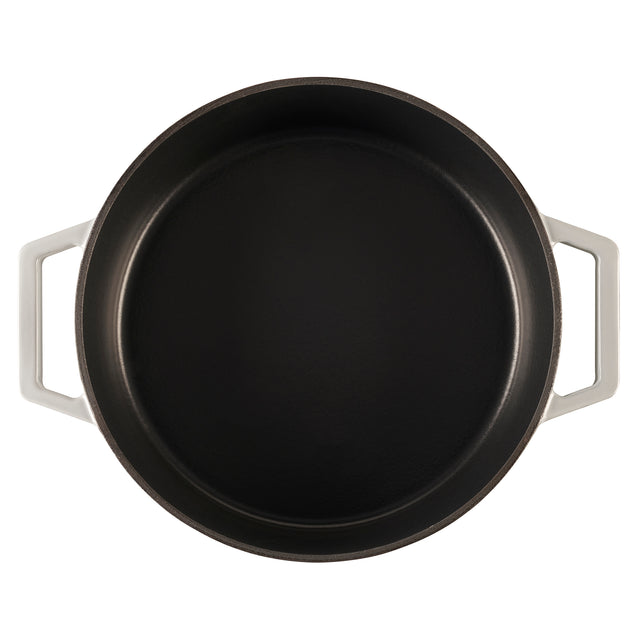 Cooks Professional Cast Iron Casserole Set of 3 | 20cm, 26cm and 28cm | Enamelled Inside and Out | Graduated Grey