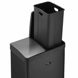 Cooks Professional Dual Recycle Kitchen Pedal Bin 60L | Dual Pedal | 2 x 30L Removable Compartments | Black
