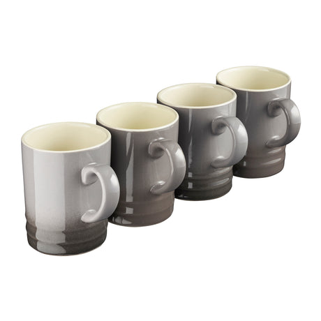 Cooks Professional 4 Piece Mug Set | 320ml | Grey