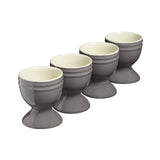 Cooks Professional 4 Piece Egg Cup Set | Made From Durable Stoneware | Grey
