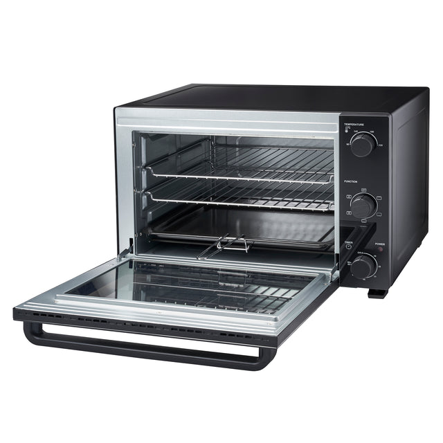 Cooks Professional Mini Oven | 48 Litre | 3 Cooking Functions | Powerful 1500W | Black Contemporary
