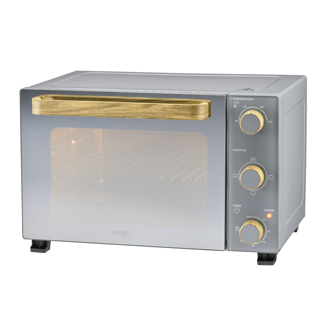Cooks Professional Mini Oven | 28 Litre | 3 Cooking Functions | Powerful 1500W | Nordic Grey
