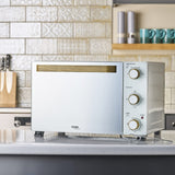 Cooks Professional Mini Oven | 28 Litre | 3 Cooking Functions | Powerful 1500W | Nordic White