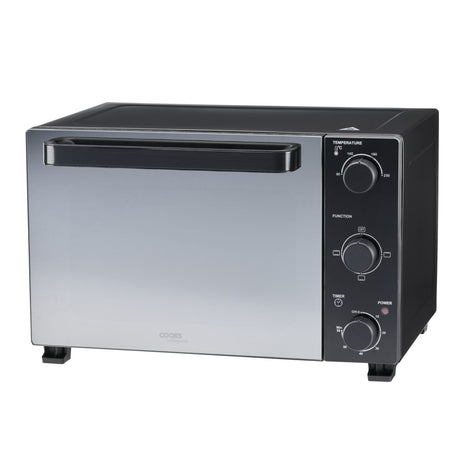 Cooks Professional Mini Oven | 28 Litre | 3 Cooking Functions | Powerful 1500W | Black Contemporary