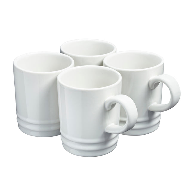 Cooks Professional 4 Piece Mug Set | 350ml | White
