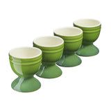 Cooks Professional 4 Piece Egg Cup Set | Made From Durable Stoneware | Green