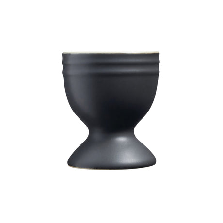 Cooks Professional 4 Piece Egg Cup Set | Made From Durable Stoneware | Matt Black