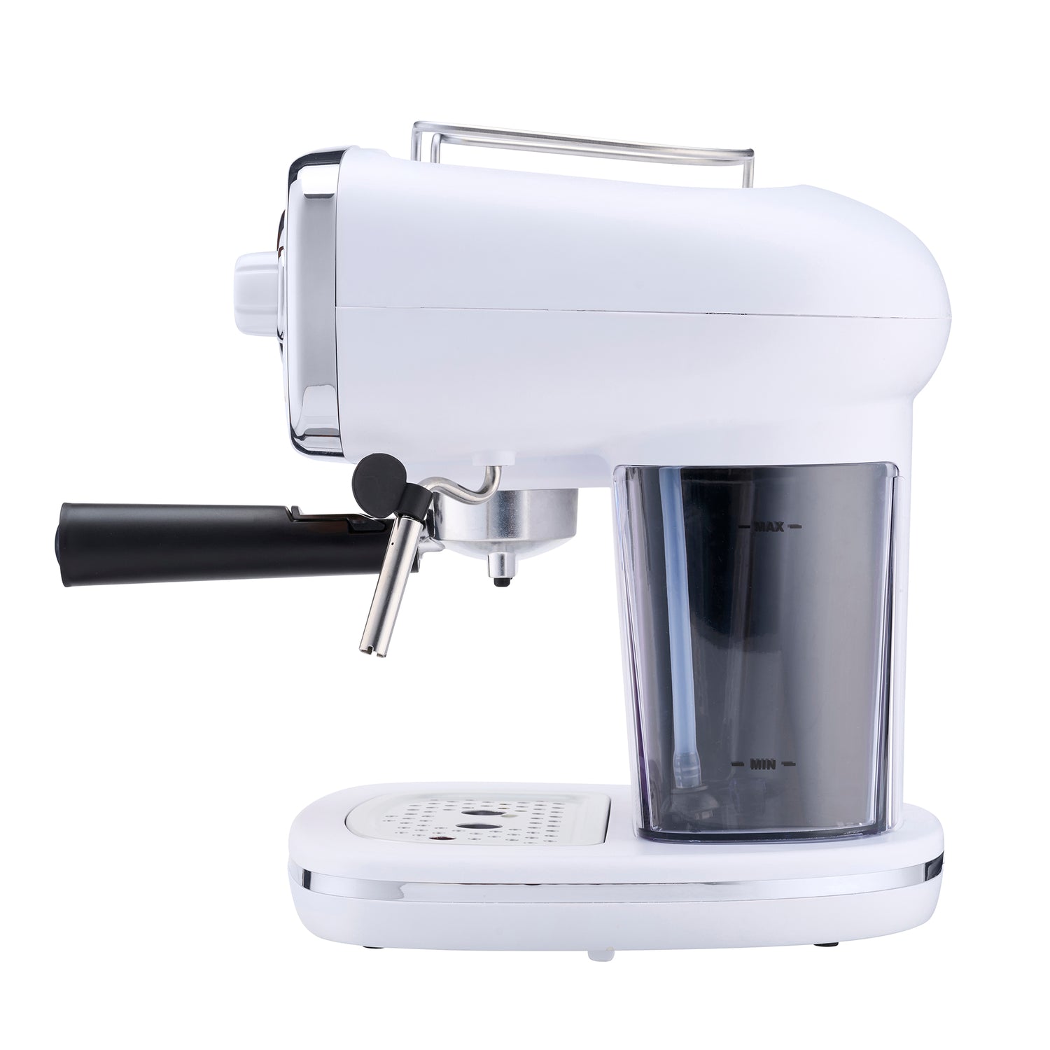 Cooks Professional Retro Espresso Machine | White / Silver