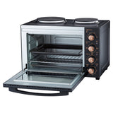 Cooks Professional Mini Oven with 2 Hobs | 34 Litre | Powerful 1500W | Black and Copper