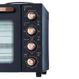 Cooks Professional Mini Oven with 2 Hobs | 34 Litre | Powerful 1500W | Black and Copper