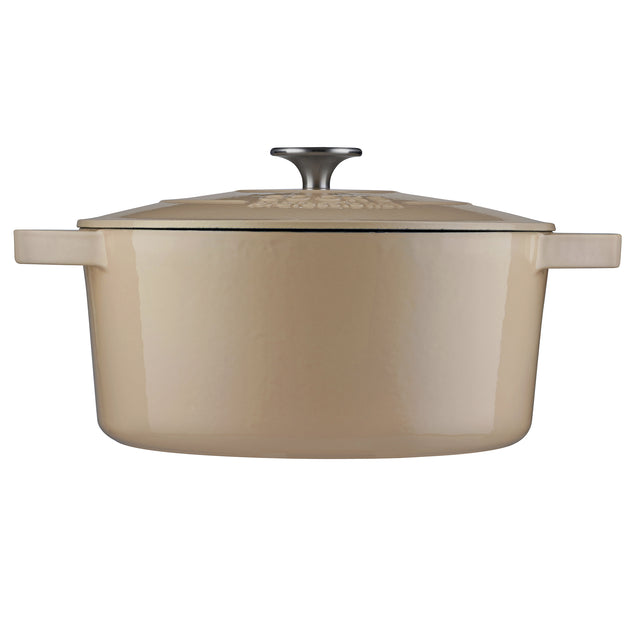 Cooks Professional 26cm Cast Iron Casserole | Off White