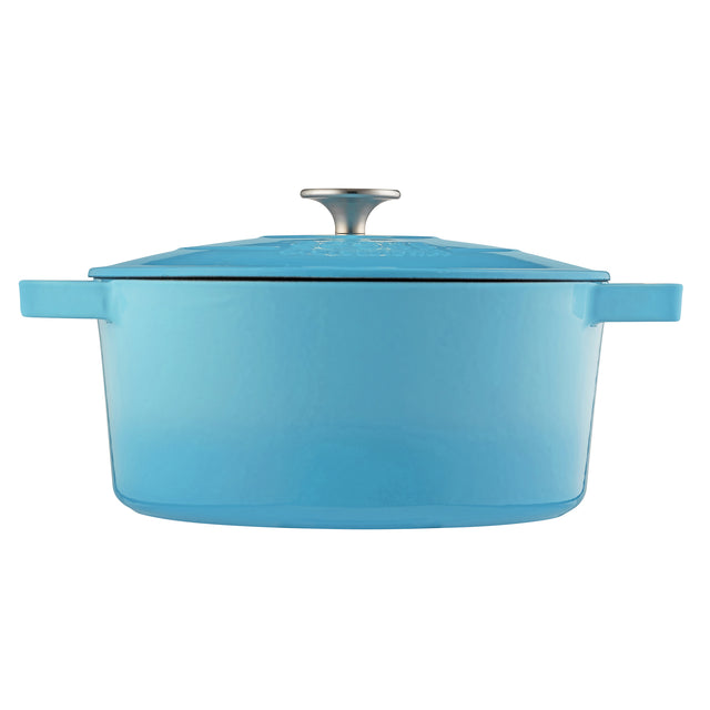 Cooks Professional 26cm Cast Iron Casserole | Graduated Blue