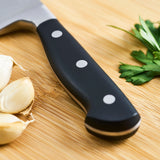 Cooks Professional PRECISION 6 Piece Knife Set | With Glass and Bamboo Knife Block