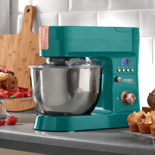 Cooks Professional Multi Function 6.2L Stand Mixer | Teal / Rose Gold