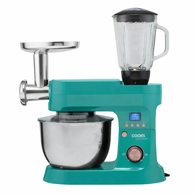 Cooks Professional Multi Function 6.2L Stand Mixer | Teal / Rose Gold