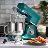 Cooks Professional Stand Mixer | 1200W | 7 Litre Mixing Bowl | 8 Speed Settings | Teal/Copper