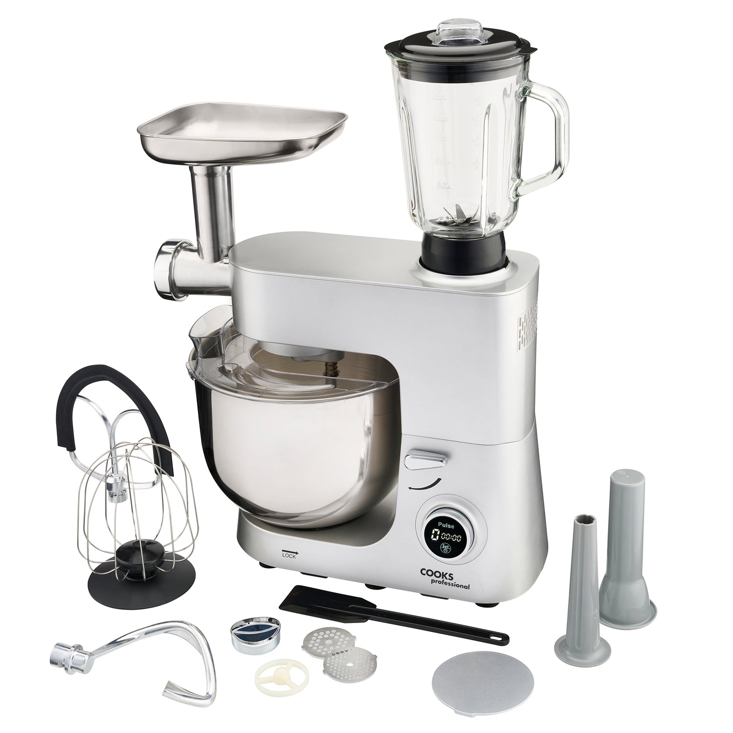 Cooks Professional Multi Function 8L Digital Stand Mixer | Silver