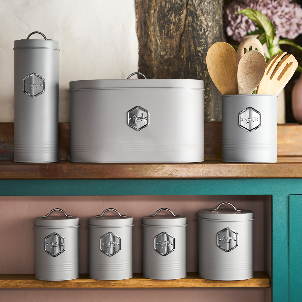 Cooks Professional 7 Piece Kitchen Storage Set | Grey / Silver ...