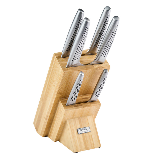 Cooks Professional EDGE 6 Piece Knife Set | With Bamboo Knife Block