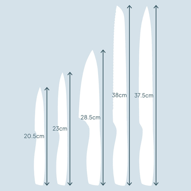 Cooks Professional PRECISION 5 Piece Knife Set with Bamboo Knife Block