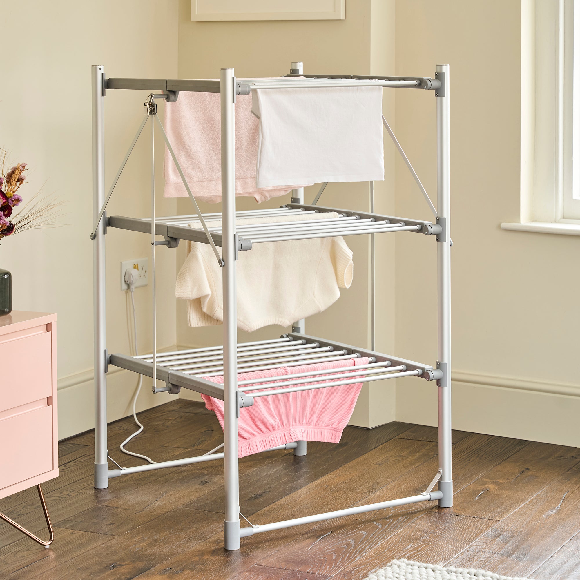 Zennox 3 Tier Heated Clothes Airer with Cover – CooksProfessional