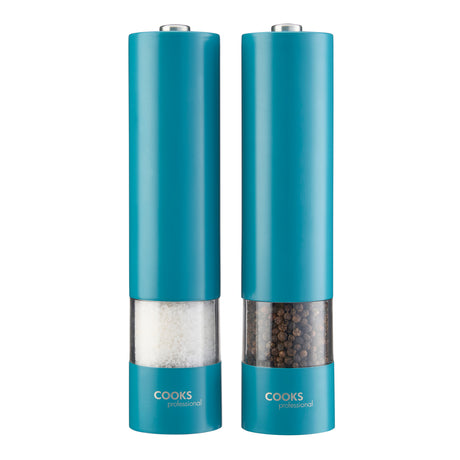 Cooks Professional Electric Salt and Pepper Mill Set | Teal